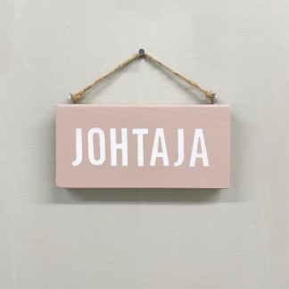 Kyltti Johtaja / vaaleanpunainen