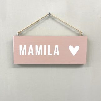 Kyltti Mamila/ vaaleanpunainen