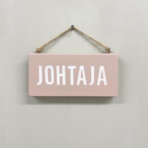 Kyltti Johtaja / vaaleanpunainen